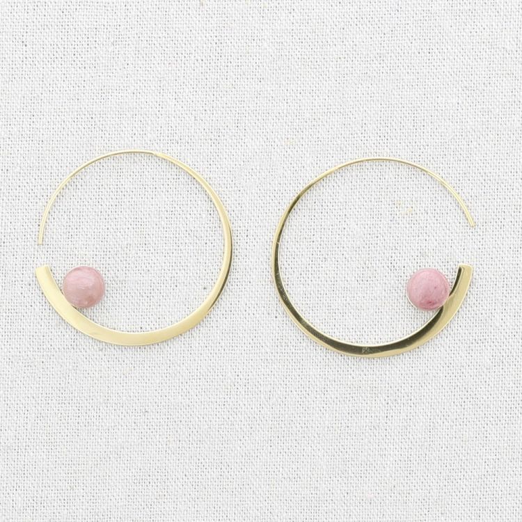 PENDIENTES ACERO ARO PIEDRA