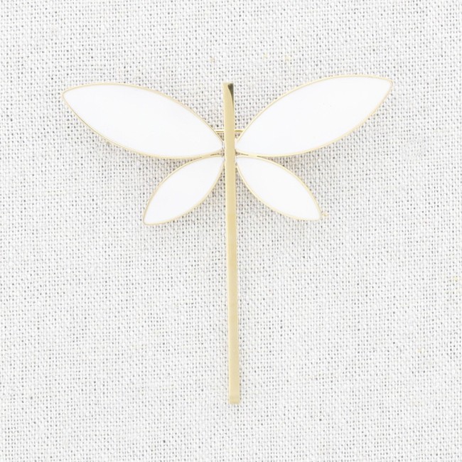 STEEL BROOCH DRAGONFLY ENAMEL