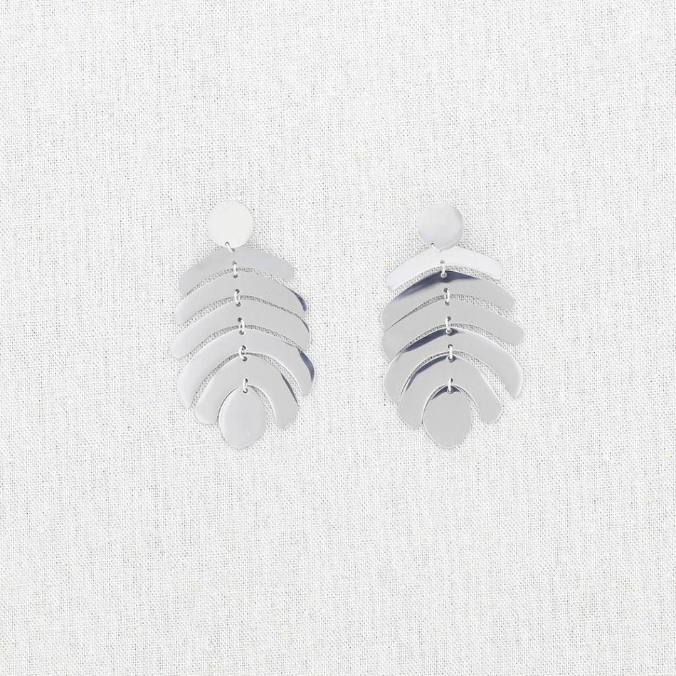 PENDIENTES ACERO HOJA