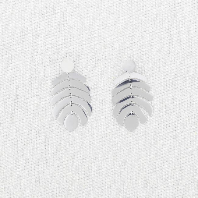 PENDIENTES ACERO HOJA