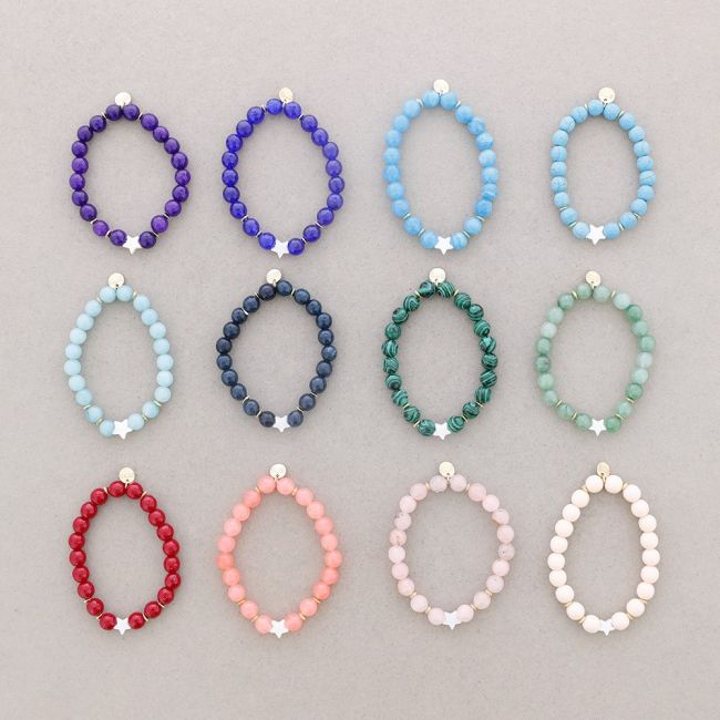 PULSERA ELASTICA PIEDRAS 8MM