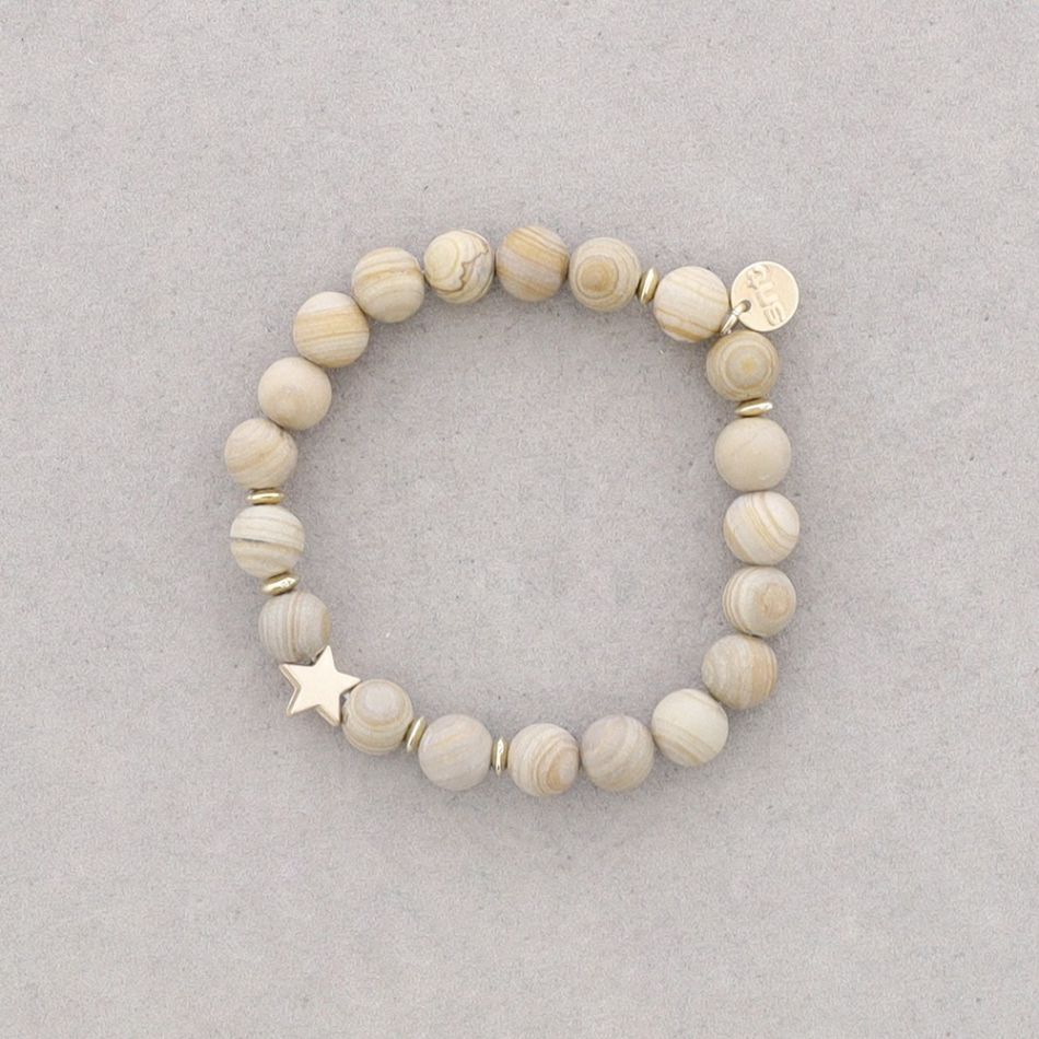 STONE ELASTIC BRACELET 8MM