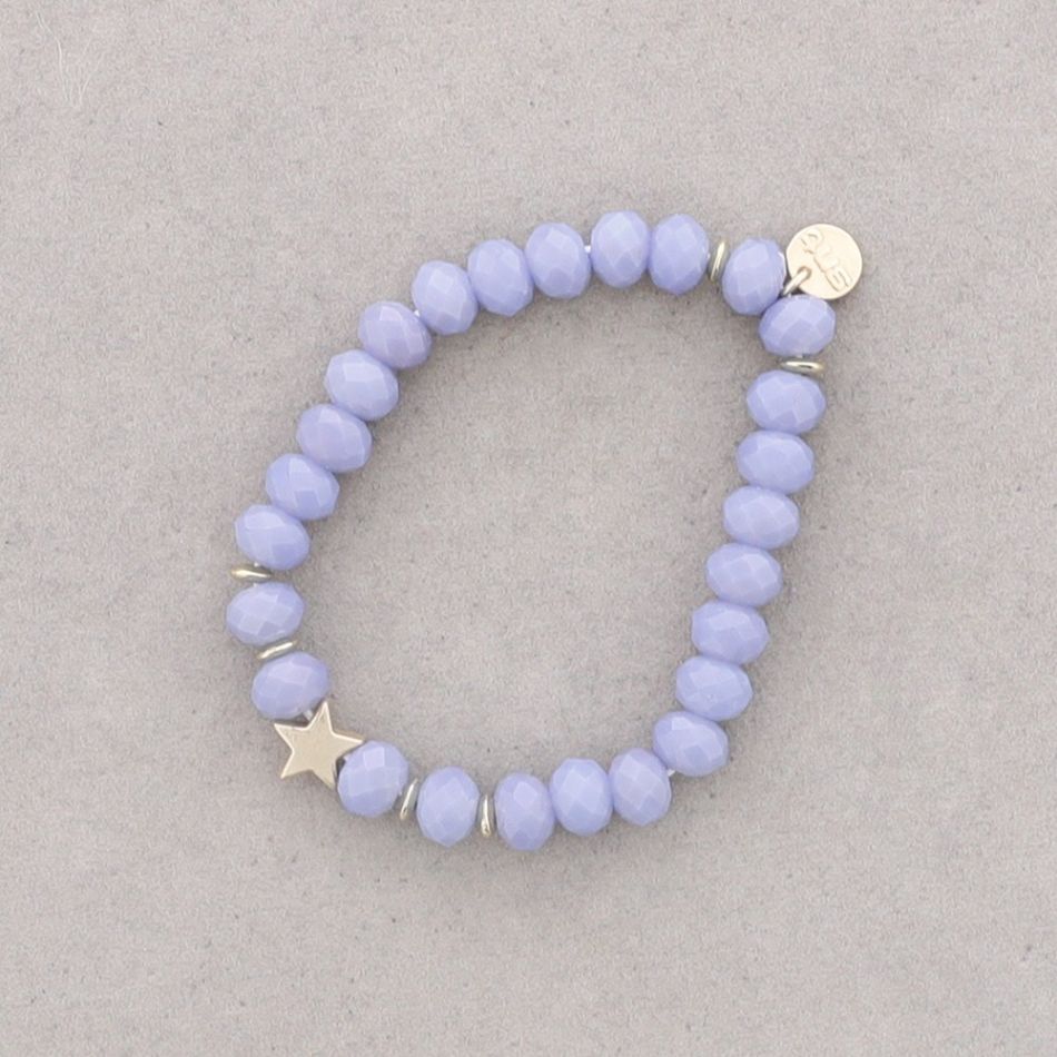PULSERA ELASTICA ESTRELLA CRISTALES FACETADOS 8MM
