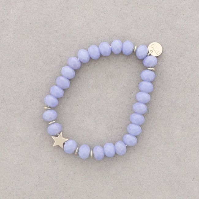 PULSERA ELASTICA ESTRELLA CRISTALES FACETADOS 8MM