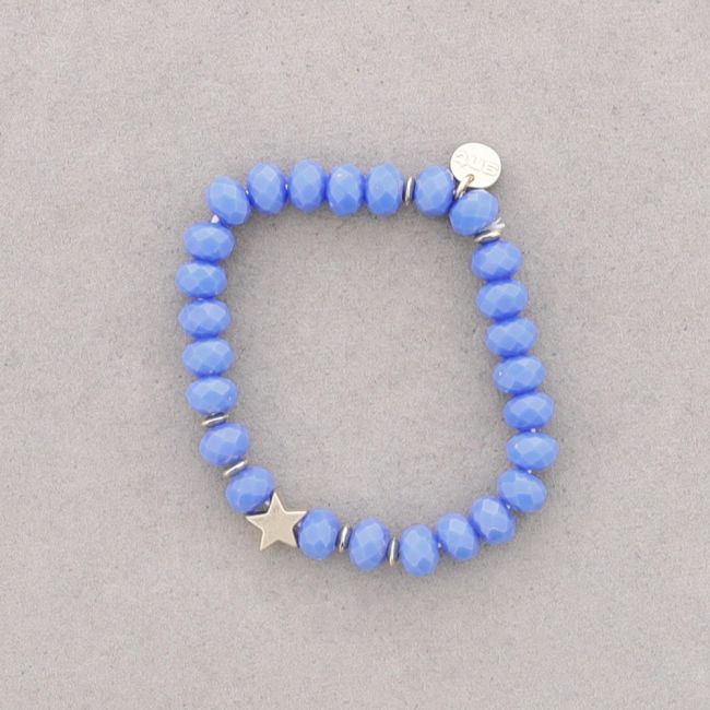 PULSERA ELÁSTICA ESTRELLA CRISTALES FACETADOS 8MM