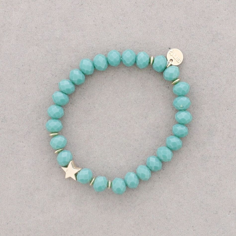 PULSERA ELASTICA ESTRELLA CRISTALES FACETADOS 8MM