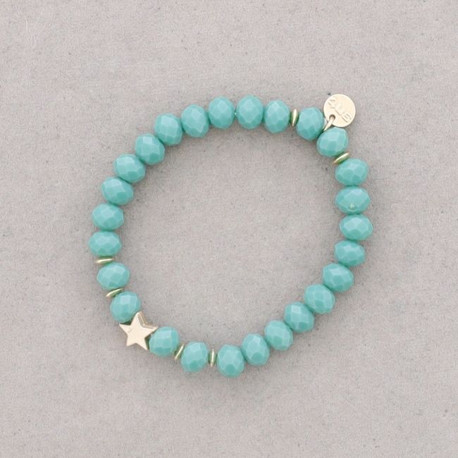 PULSERA ELASTICA ESTRELLA CRISTALES FACETADOS 8MM
