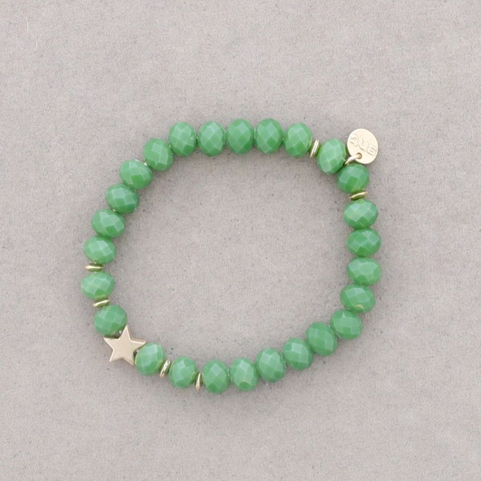 PULSERA ELASTICA ESTRELLA CRISTALES FACETADOS 8MM