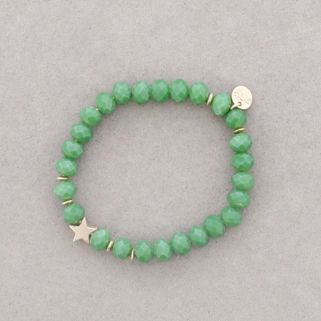 PULSERA ELASTICA ESTRELLA CRISTALES FACETADOS 8MM
