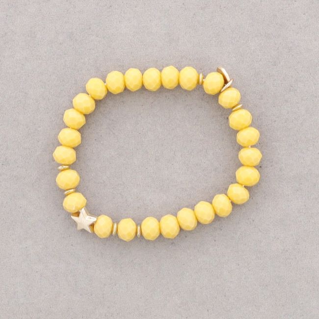 PULSERA ELASTICA ESTRELLA CRISTALES FACETADOS 8MM
