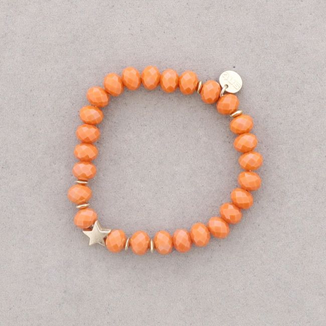 ELASTIC STAR BRACELET WITH FACETED CRYSTALS 8MM