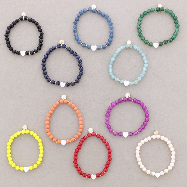 STONE ELASTIC BRACELET 6MM