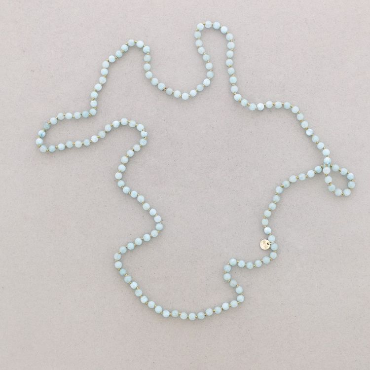 COLLAR LARGO NUDOS BOLAS PIEDRAS 1,2M*6MM 2
