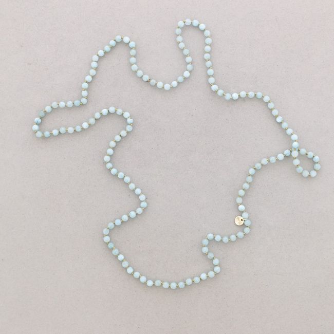 COLLAR LARGO NUDOS BOLAS PIEDRAS 1,2M*6MM