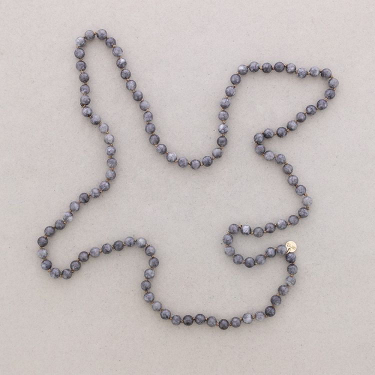 LONG NECKLACE KNOTS BALL STONES 1.2M*8MM