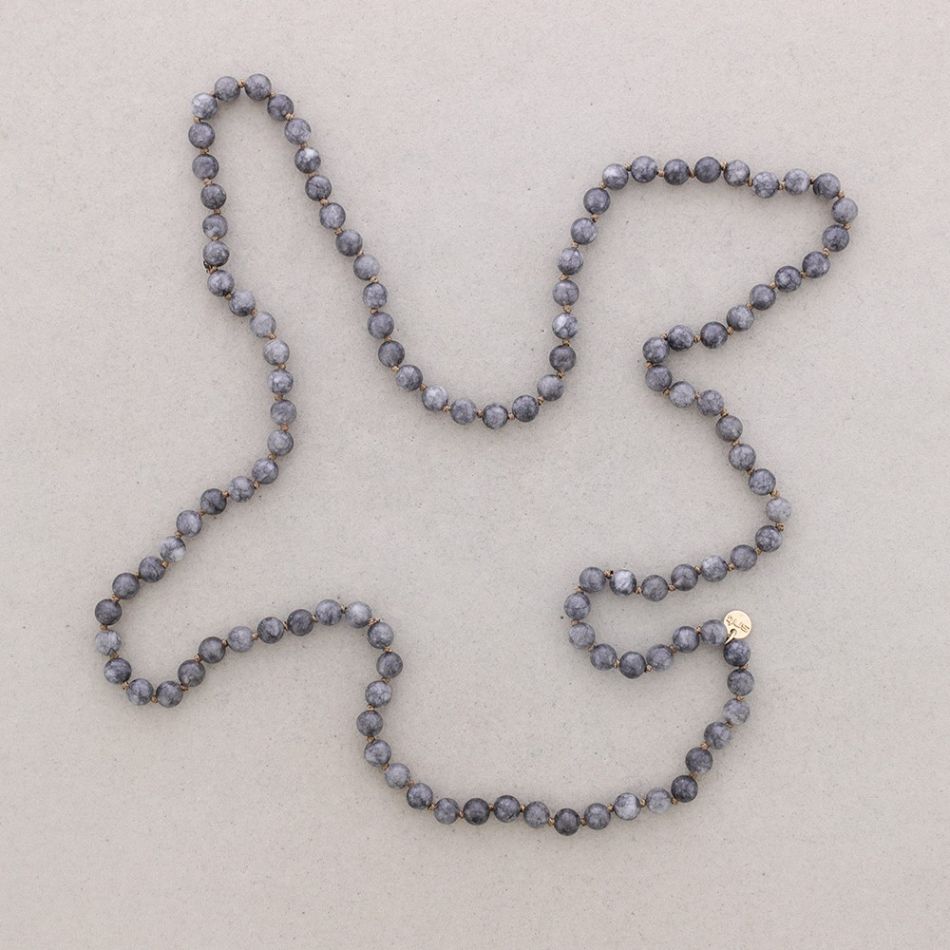 LONG NECKLACE KNOTS BALL STONES 1.2M*8MM