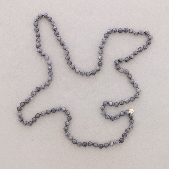 LONG NECKLACE KNOTS BALL STONES 1.2M*8MM
