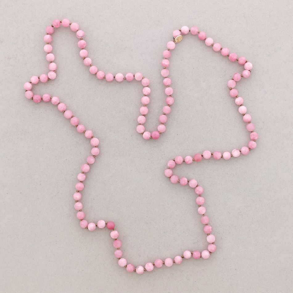 LONG NECKLACE KNOTS BALL STONES 1.2M*8MM