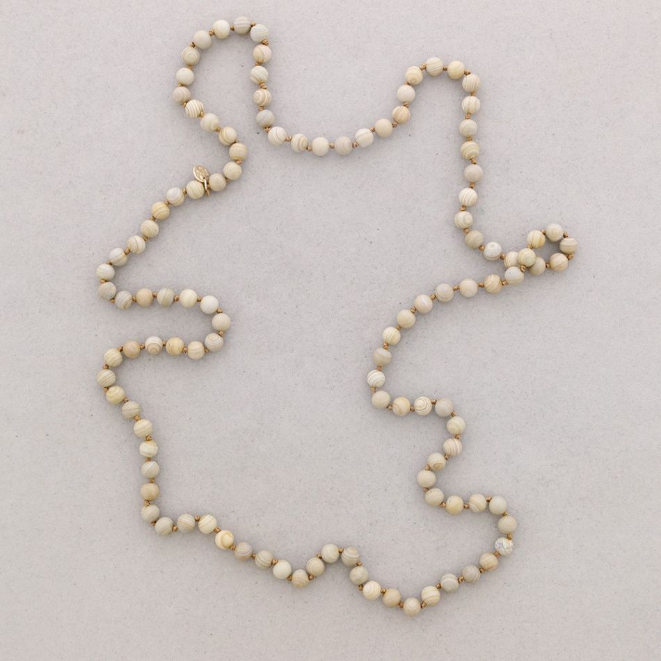 LONG NECKLACE KNOTS BALL STONES 1.2M*8MM