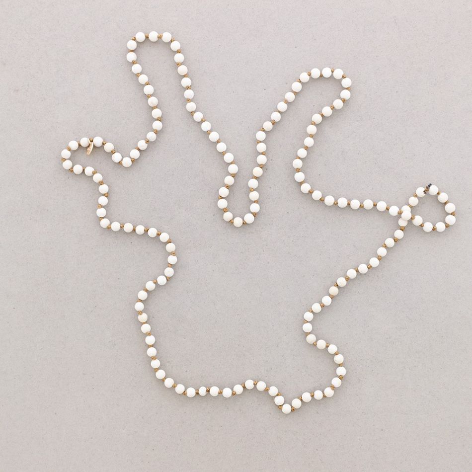 LONG NECKLACE KNOTS BALL STONES 1.2M*6MM