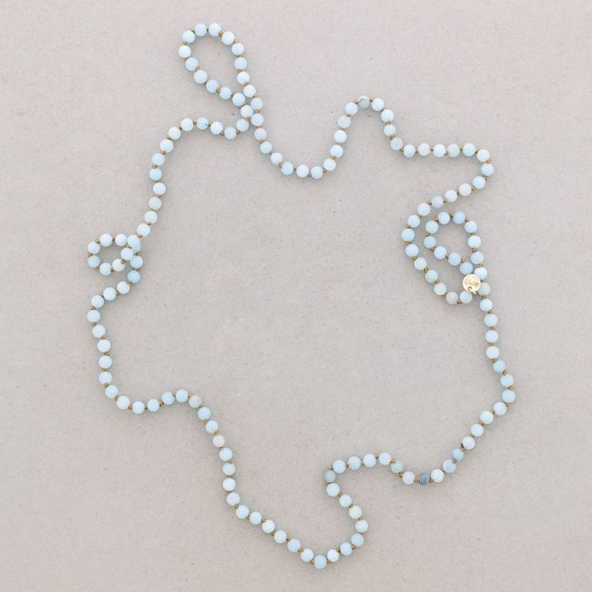 LONG NECKLACE KNOTS BALL STONES 1.2M*6MM