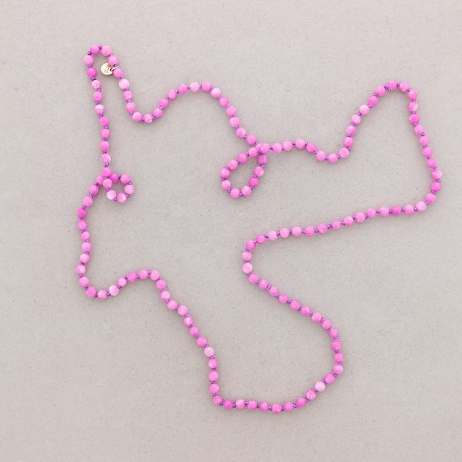 LONG NECKLACE KNOTS BALL STONES 1.2M*6MM