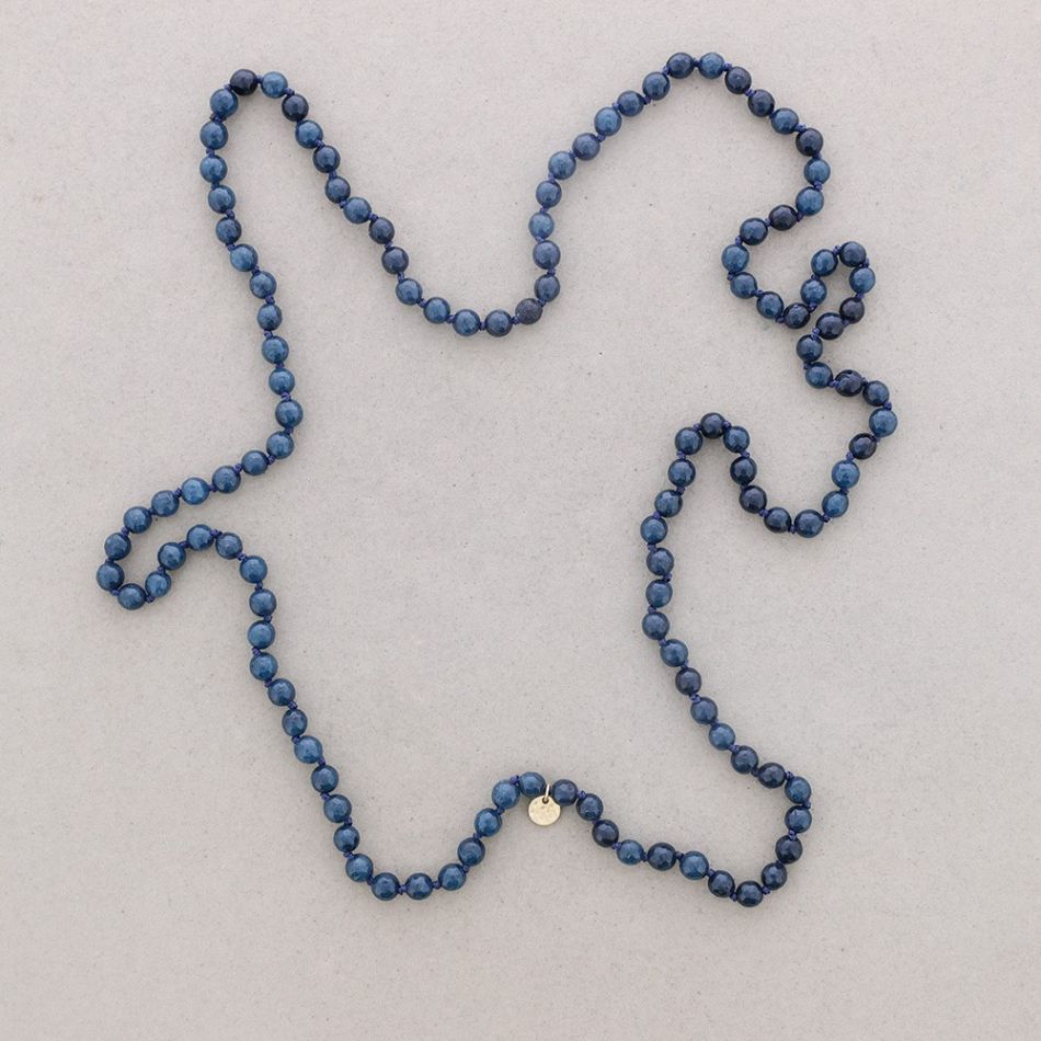 LONG NECKLACE KNOTS BALL STONES 1.2M*8MM