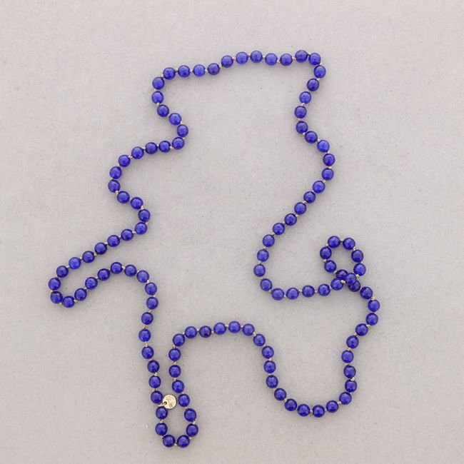 LONG NECKLACE KNOTS BALL STONES 1.2M*8MM