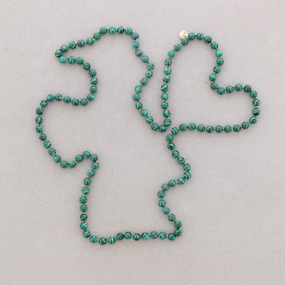 COLLAR LARGO NUDOS BOLAS PIEDRAS 1,2M*8MM
