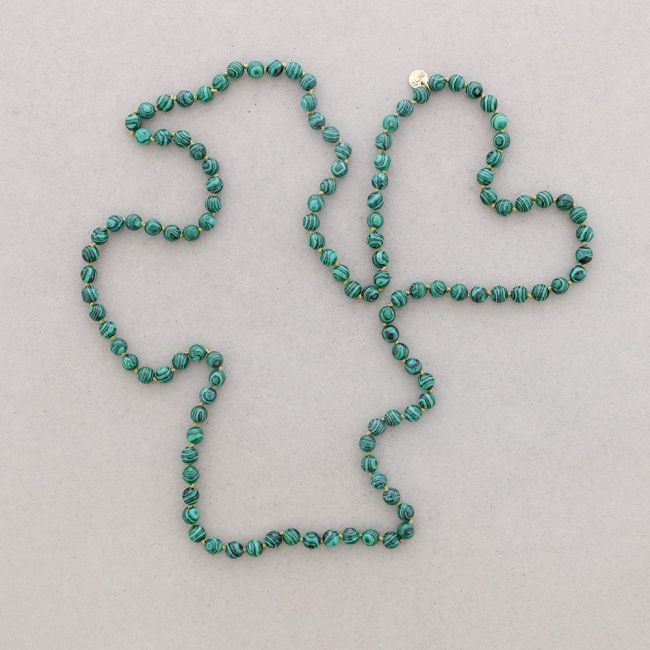 LONG NECKLACE KNOTS BALL STONES 1.2M*8MM