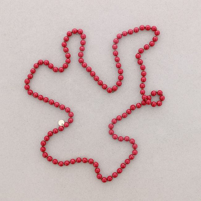LONG NECKLACE KNOTS BALL STONES 1.2M*8MM