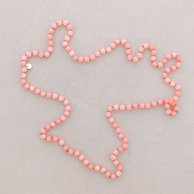 LONG NECKLACE KNOTS BALL STONES 1.2M*8MM