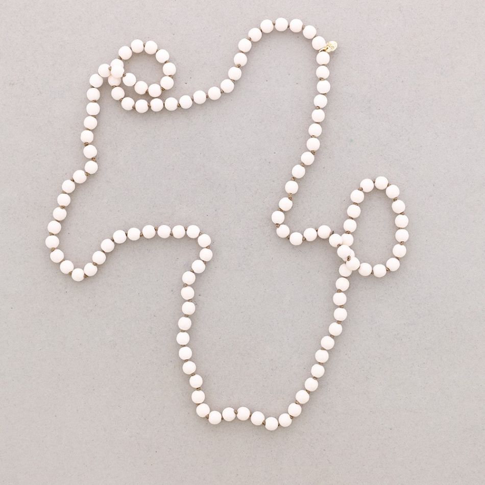 COLLAR LARGO NUDOS BOLAS PIEDRAS 1,2M*8MM