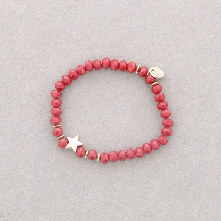ELASTIC STAR BRACELET WITH FACETED CRYSTALS 8MM