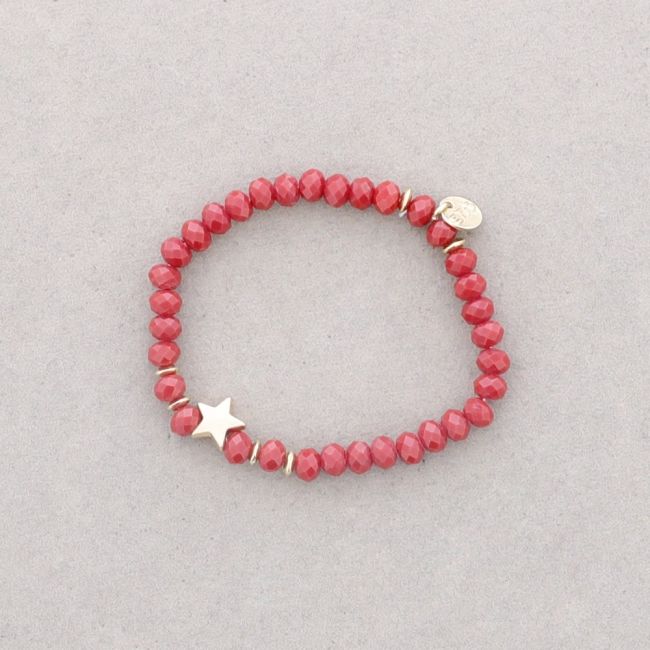 PULSERA ELASTICA ESTRELLA CRISTALES FACETADOS 8MM