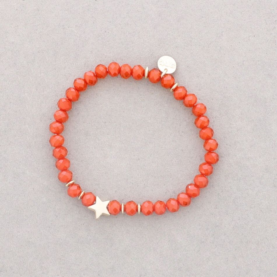 PULSERA ELASTICA ESTRELLA CRISTALES FACETADOS 8MM