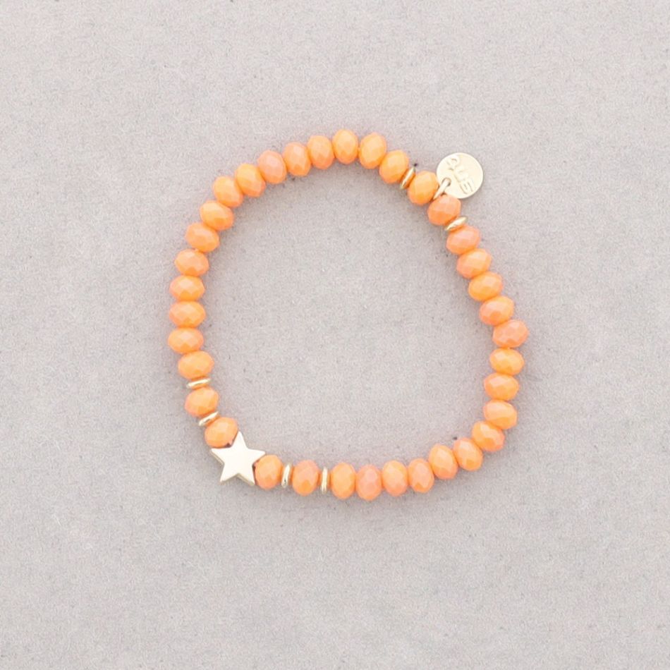 PULSERA ELASTICA ESTRELLA CRISTALES FACETADOS 8MM