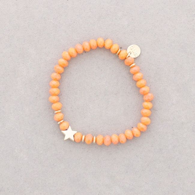 PULSERA ELASTICA ESTRELLA CRISTALES FACETADOS 8MM