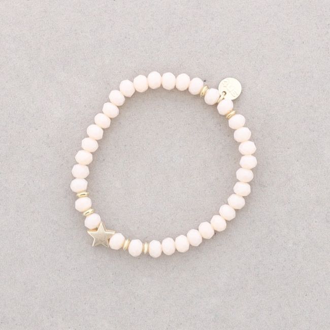 PULSERA ELASTICA ESTRELLA CRISTALES FACETADOS 8MM