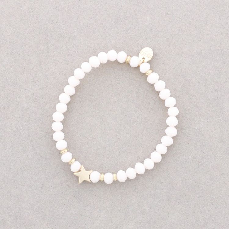 ELASTIC STAR BRACELET WITH FACETED CRYSTALS 8MM 2