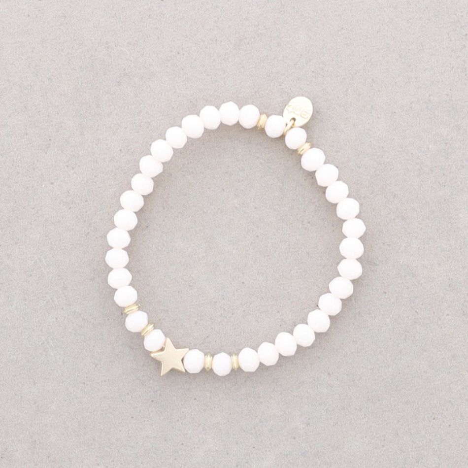 ELASTIC STAR BRACELET WITH FACETED CRYSTALS 8MM