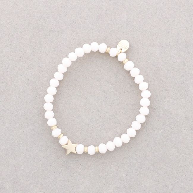 ELASTIC STAR BRACELET WITH FACETED CRYSTALS 8MM