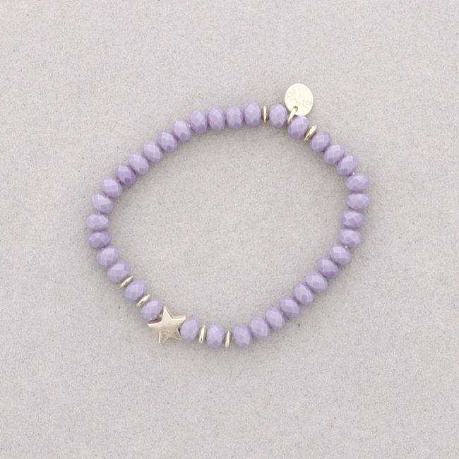 PULSERA ELASTICA ESTRELLA CRISTALES FACETADOS 8MM