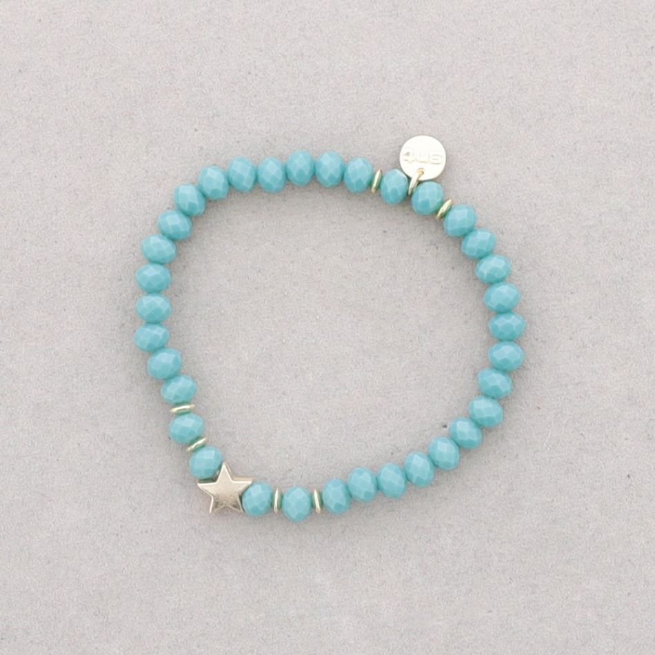 PULSERA ELASTICA ESTRELLA CRISTALES FACETADOS 8MM
