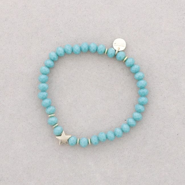 PULSERA ELASTICA ESTRELLA CRISTALES FACETADOS 8MM