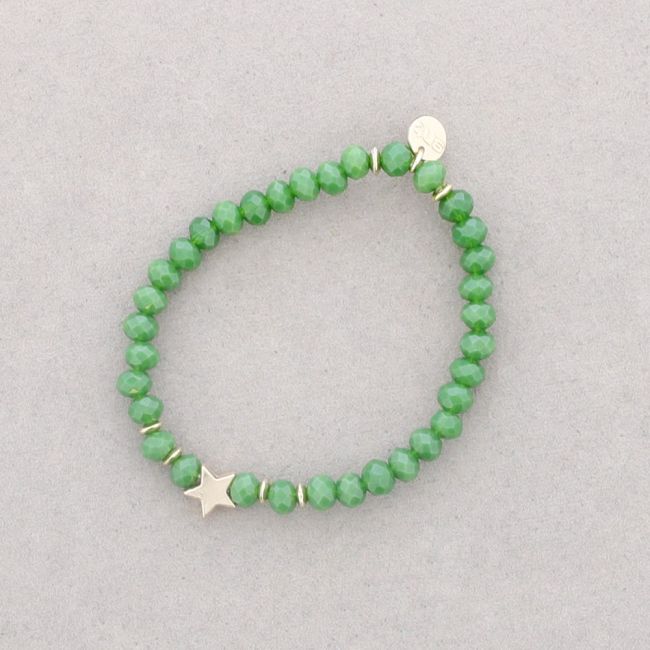 PULSERA ELASTICA ESTRELLA CRISTALES FACETADOS 8MM