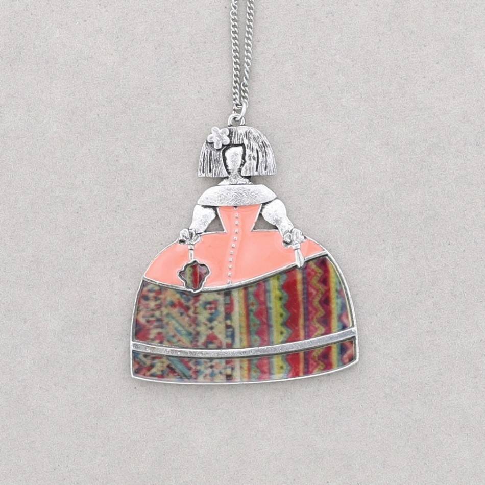 COLLAR LARGO COLG. METAL ESMALTE