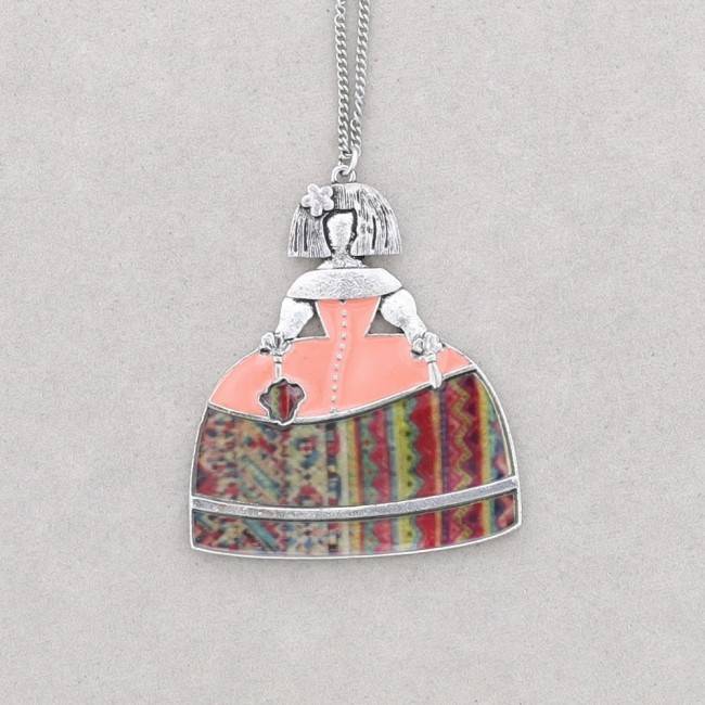 COLLAR LARGO COLG. METAL ESMALTE