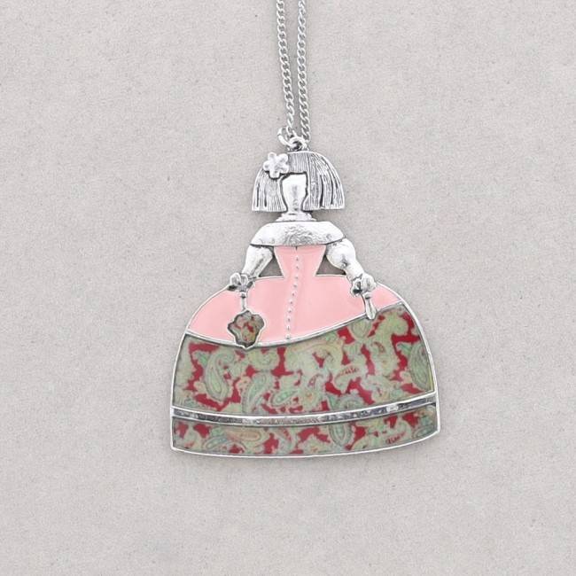 COLLAR LARGO COLG. METAL ESMALTE