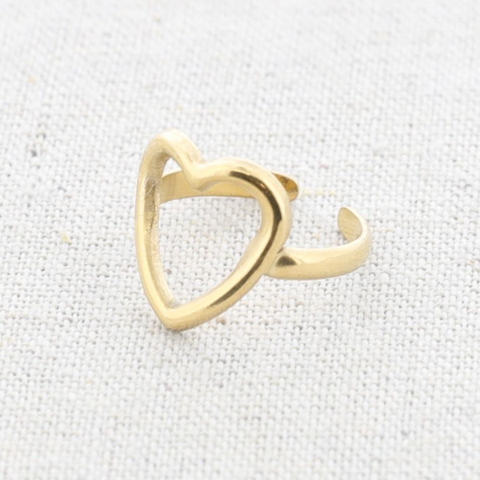 ANILLO ACERO FORMA CORAZÓN
